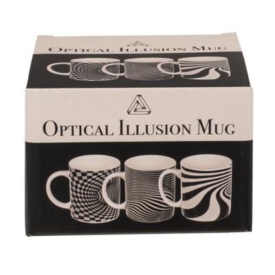 Kaffeebecher Illusion s/w 3-fach sortiert